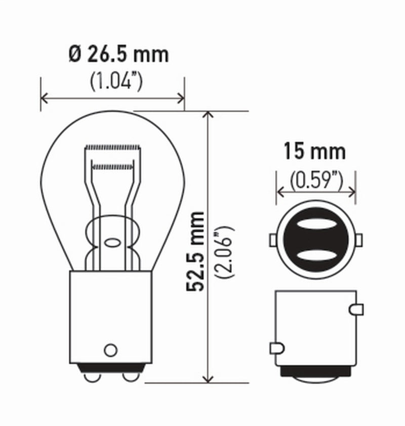 Hella Bulb 7225 12V 21/4W Baz15D S8 (2)