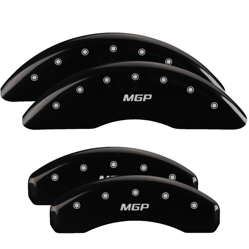 MGP 4 Caliper Covers Engraved Front & Rear MGP Black Finish Silver Characters 2011 BMW 750Li