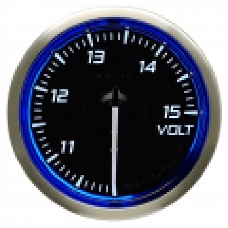 DEFI Racer Gauge N2 52mm Volts 10-15V Blue