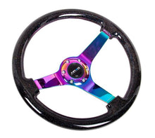 Load image into Gallery viewer, NRG Reinforced Steering Wheel (350mm / 3in Deep) Minty Fresh Wood Grain w/Black 3-Spoke Center