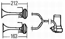 Load image into Gallery viewer, Hella Horn Kit Air 2-Trumpet 24V