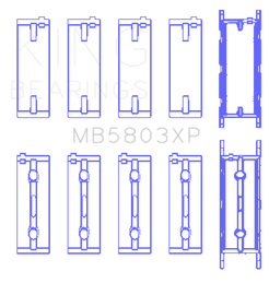 King BMW S65B40A Crankshaft Main Bearings Set of 5