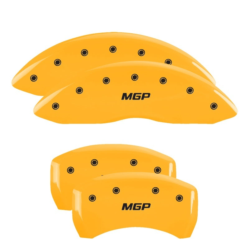 MGP 4 Caliper Covers Engraved Front & Rear MGP Yellow Finish Black Characters 2003 BMW X5