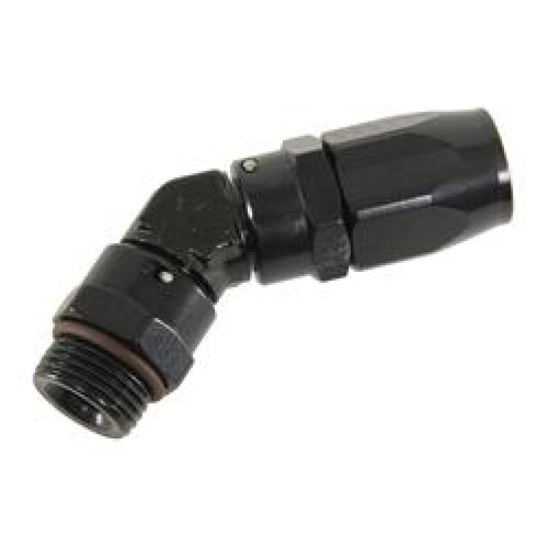 Fragola -16AN x 45 Degree x 1 5/16 - 12 (16) Hose End - Black