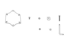 Thule Adapter Kit - Hull-A-Port T-Track (Mounts Thule Kayak Carriers to AeroBlade Load Bars) - Blk