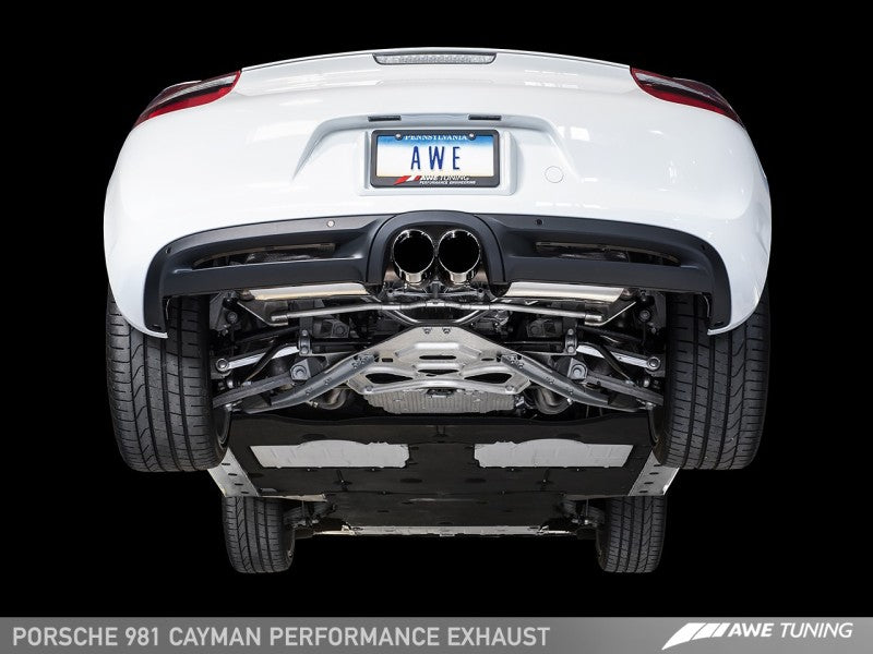 AWE Tuning Porsche 981 Performance Exhaust System - w/Diamond Black Tips