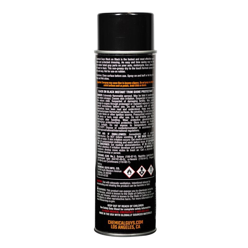 Chemical Guys Black on Black Instant Trim Shine Spray Dressing - 11oz (Aerosol)