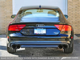 AWE Tuning Audi C7 A7 3.0T Touring Edition Exhaust - Quad Outlet Diamond Black Tips