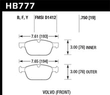 Load image into Gallery viewer, Hawk 10-15 Volvo XC60 / 03-14 Volvo XC90 (w/ 328mm Rotors) HPS 5.0 Street Front Brake Pads