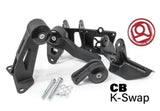 Innovative 90-93 Accord K-Series Black Steel Mounts 75A Bushings (Not K24 Trans)