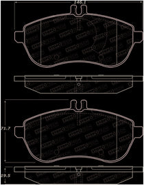 StopTech 12-15 Mercedes Benz SLK250 Street Performance Front Brake Pads