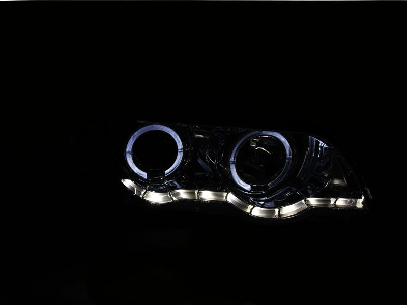 ANZO 2000-2003 BMW X5 Projector Headlights w/ Halo Chrome