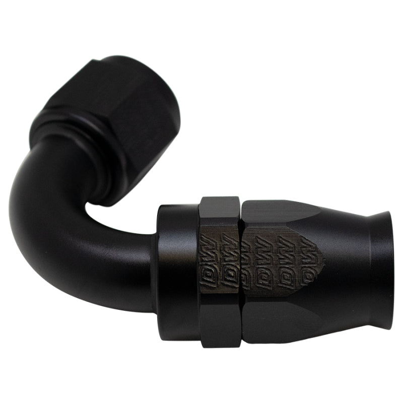 DeatschWerks 10AN Female Flare Swivel 120-Degree Hose End PTFE - Anodized Matte Black