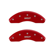 Load image into Gallery viewer, MGP 4 Caliper Covers Engraved Front &amp; Rear MGP Red finish silver ch