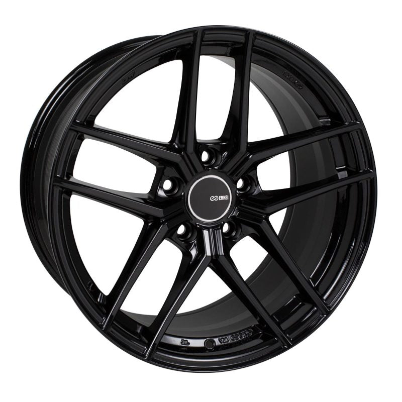 Enkei TY5 19x8.5 5x114.3 35mm Offset 72.6mm Bore Black Wheel