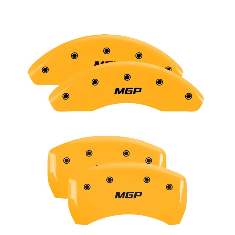 MGP 4 Caliper Covers Engraved Front & Rear MGP Yellow Finish Black Char 2004 Mercedes-Benz C240