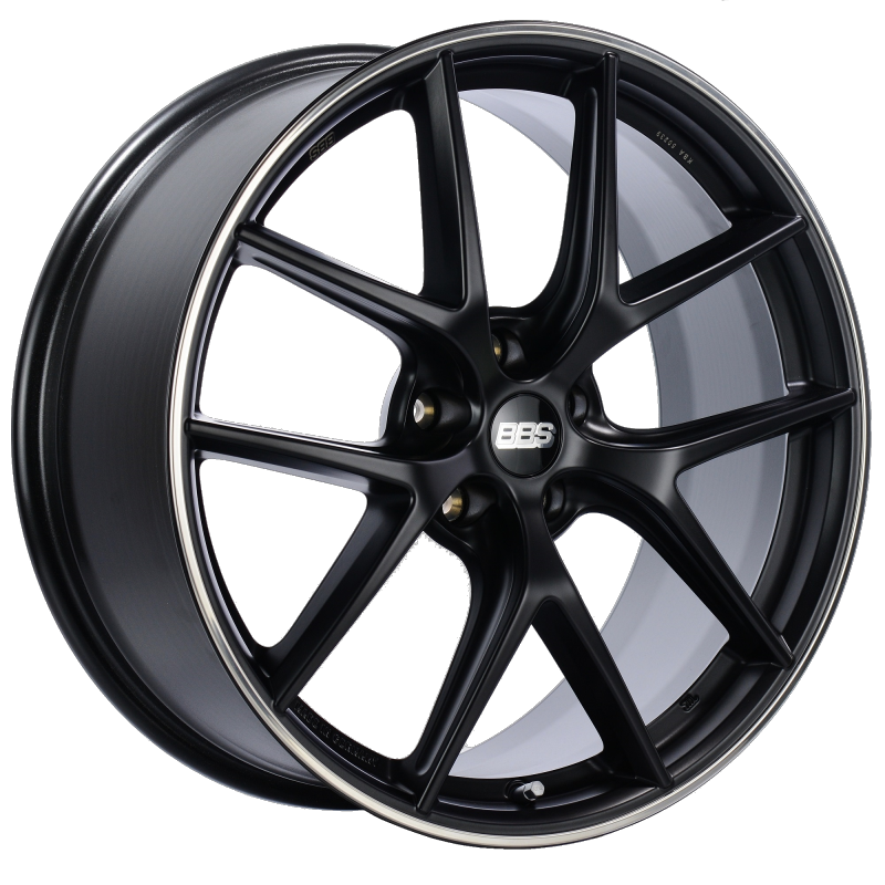 BBS CI-R 20x8.5 5x112 ET42 Satin Black Polished Rim Protector Wheel -82mm PFS/Clip Required