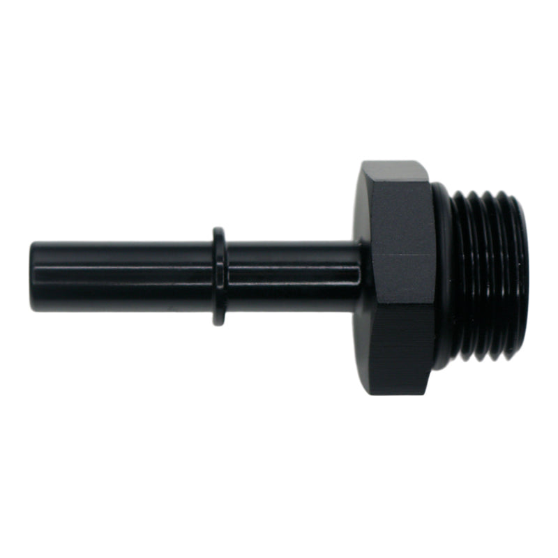 DeatschWerks 8AN ORB Male to 5/16in Male EFI Quick Connect Adapter - Anodized Matte Black