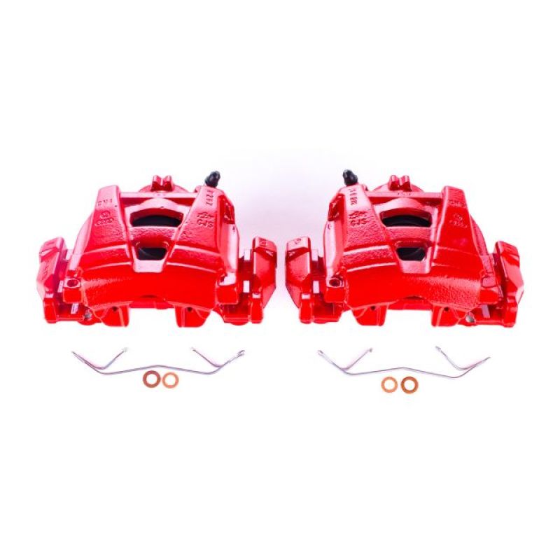 Power Stop 15-18 Audi Q3 Front Red Calipers w/Brackets - Pair