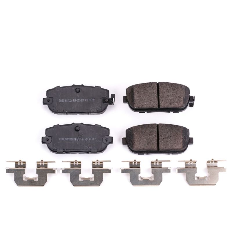 Power Stop 17-19 Fiat 124 Spider Rear Z17 Evolution Ceramic Brake Pads w/Hardware