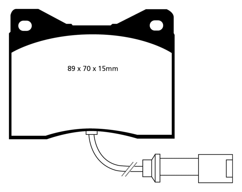 EBC 88-90 Lamborghini Countach 5.2 (Anniversary) Yellowstuff Rear Brake Pads