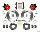 Wilwood Combination Parking Brake Rear Kit 11.00in Red 2012 Fiat 500 w/ Lines