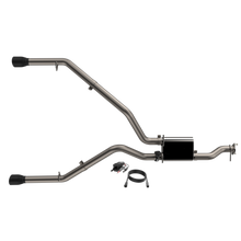 Load image into Gallery viewer, QTP 19-20 Ram 1500 304SS Screamer Cat-Back Exhaust Rear Split Exit w/4.5in Black Tips