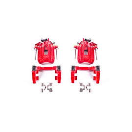 Power Stop 00-06 Audi TT Quattro (w/Non Vented Rotors Only) Rear Red Calipers w/Brackets - Pair