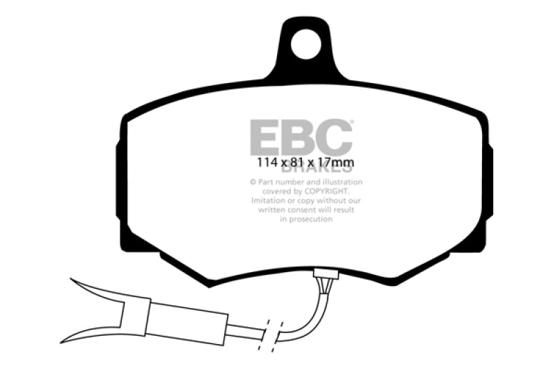 EBC 88-89 Jaguar XJ6 3.6 Redstuff Front Brake Pads