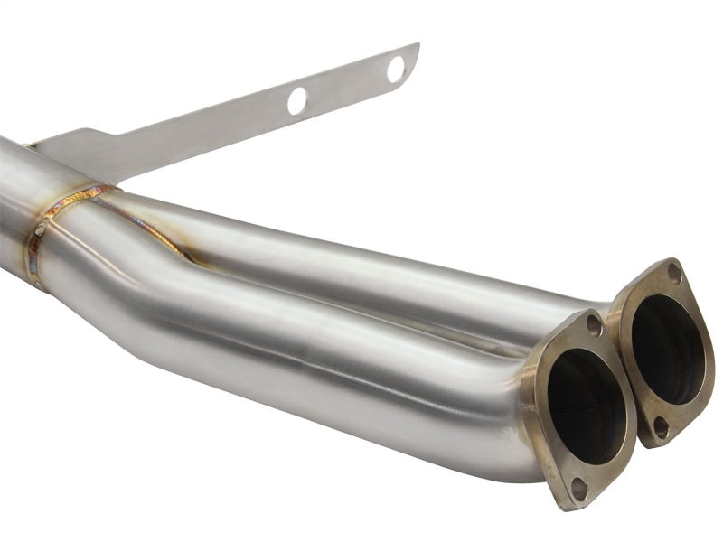 aFe MACHForce XP SS-304 Black Tip 3.0in-2.5in Dia Cat Back Exhaust 11-13 BMW 335i (E90/E92) 3.0L