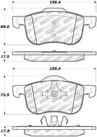 StopTech Street Select Brake Pads w/ Hardware Front - 01-09 Volvo S60