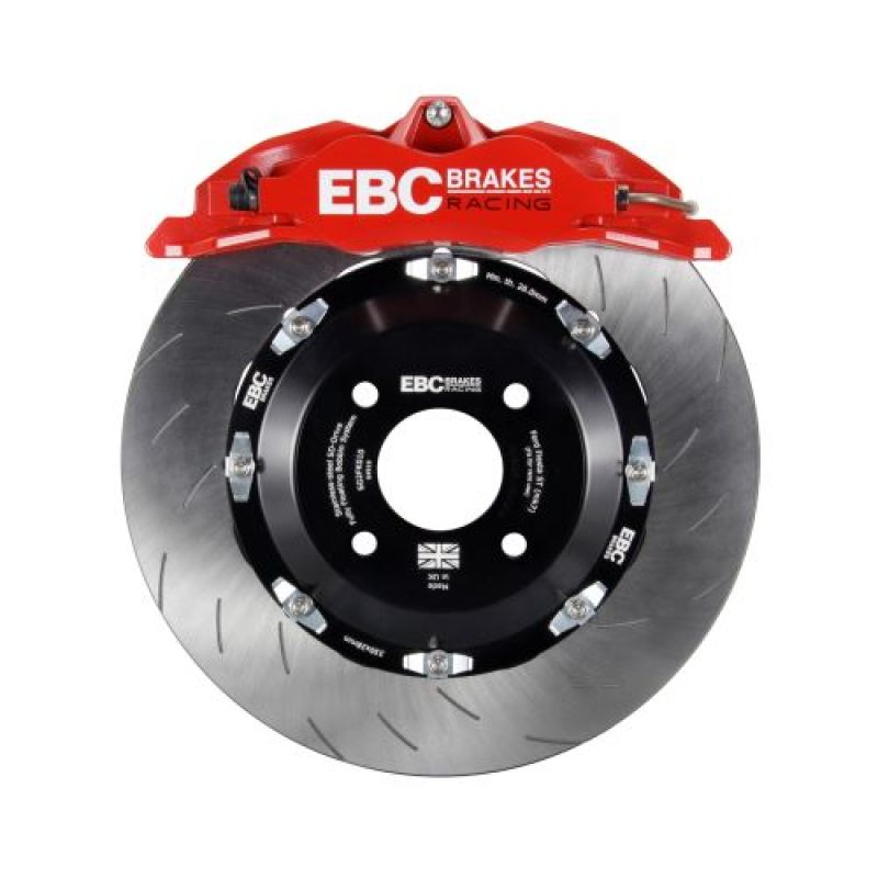 EBC Racing 12-20 Audi A3 (8V) 1.8T Red Apollo-4 Calipers 330mm Rotors Front Big Brake Kit