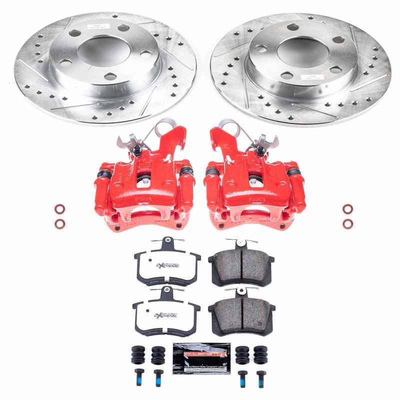 Power Stop 01-96 Audi A4 Quattro Rear Z26 Street Warrior Brake Kit w/Calipers