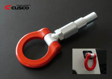 Load image into Gallery viewer, Cusco 2013+ Honda Fit M22 x 2.5mm Front Red Steel Folding-Type Tow Hook