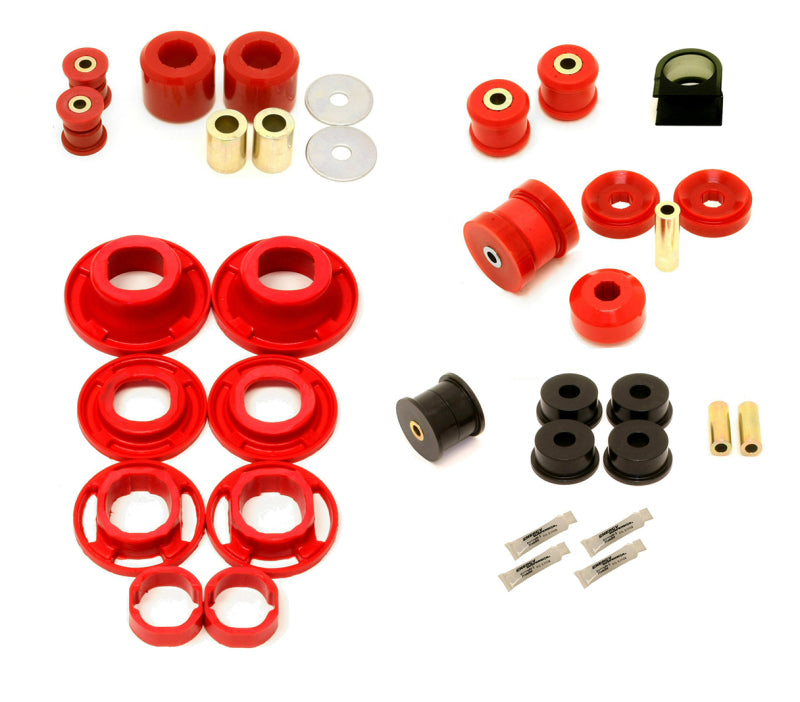 BMR 12-15 5th Gen Camaro Street Version Total Suspension Bushing Kit (BK041/BK021/BK022) - Black/Red