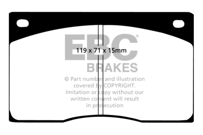 EBC 93-97 Aston Martin DB7 3.2 Supercharged Greenstuff Front Brake Pads