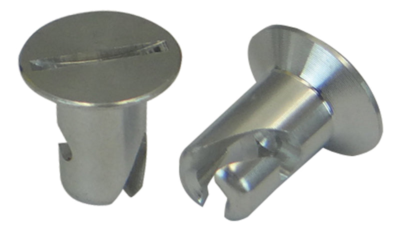 Moroso Quick Fastener - Flush Head - 5/16in x .400in - Aluminum - 10 Pack