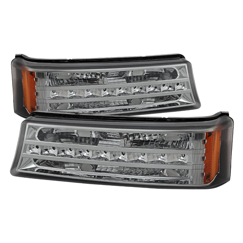 Xtune Chevy Silverado 03-06 / Avalanche 02-06 LED Bumper Lights Smoke CBL-JH-CS03-LED-SM