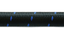 Load image into Gallery viewer, Vibrant -4 AN Two-Tone Black/Blue Nylon Braided Flex Hose (5 foot roll)