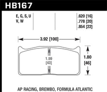 Load image into Gallery viewer, Hawk DTC-80 AP Racing/Brembo 16mm Race Brake Pads