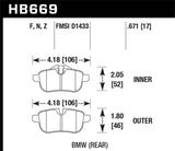 Hawk 09-12 BMW Z4 Rear Street Brake Pads