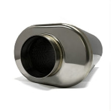 Load image into Gallery viewer, Stainless Bros 3.5in x 17.0in OAL SS304 Oval Muffler - Polished