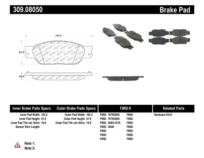 StopTech Performance Brake Pads