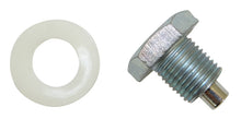 Load image into Gallery viewer, Moroso Oil Pan Drain Plug w/Nylon Washer - Clear Zinc