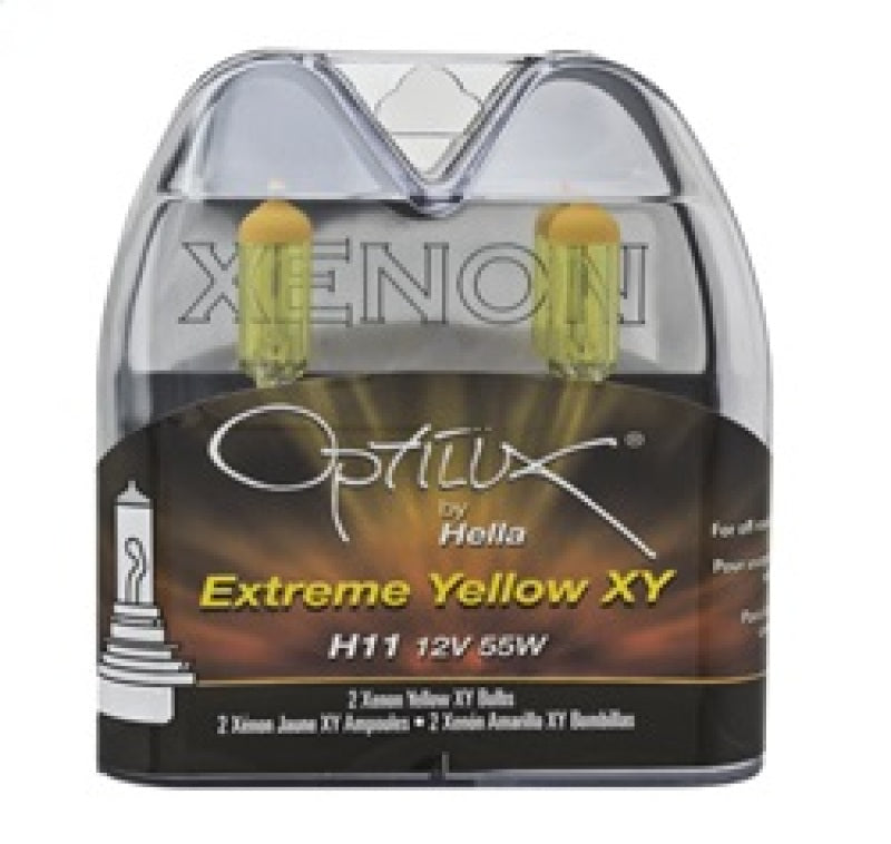 Hella Optilux H11 55W XY Extreme Yellow Bulbs (Pair)