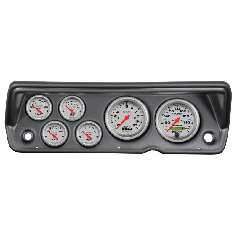 Autometer Ultra-Lite 70-76 Duster/ Demon/ Dart Dash Kit 6pc Tach / MPH / Fuel / Oil / WTMP / Volt