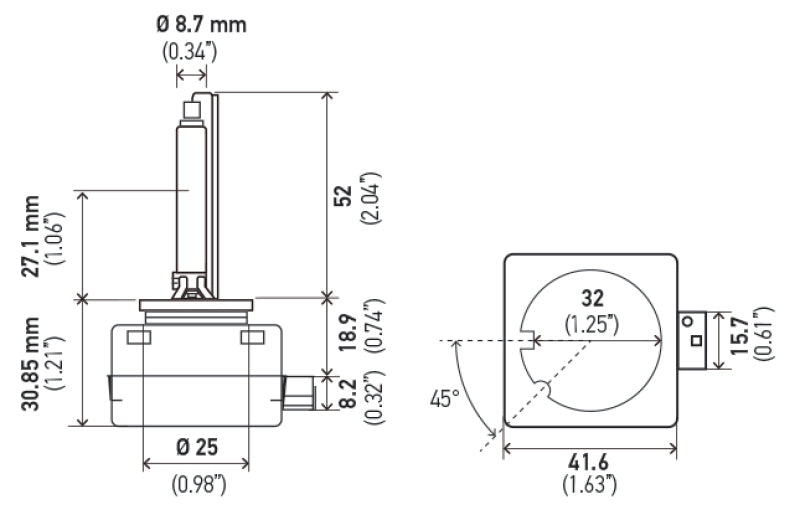 Hella Xenon D1S Bulb PK32d-2 85V 35W 4300k