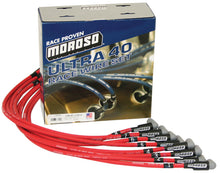 Load image into Gallery viewer, Moroso Chevrolet Small Block (Sprint Car) Ignition Wire Set - Ultra 40 - Unsleeved - HEI - Red