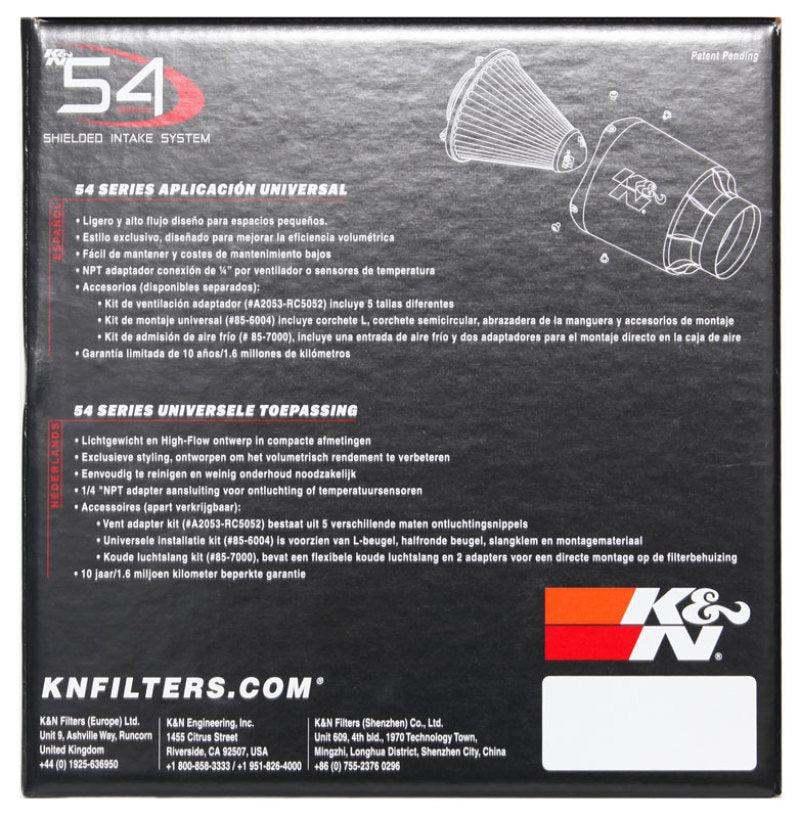 K&N Orion Universal Air Cleaner Assembly