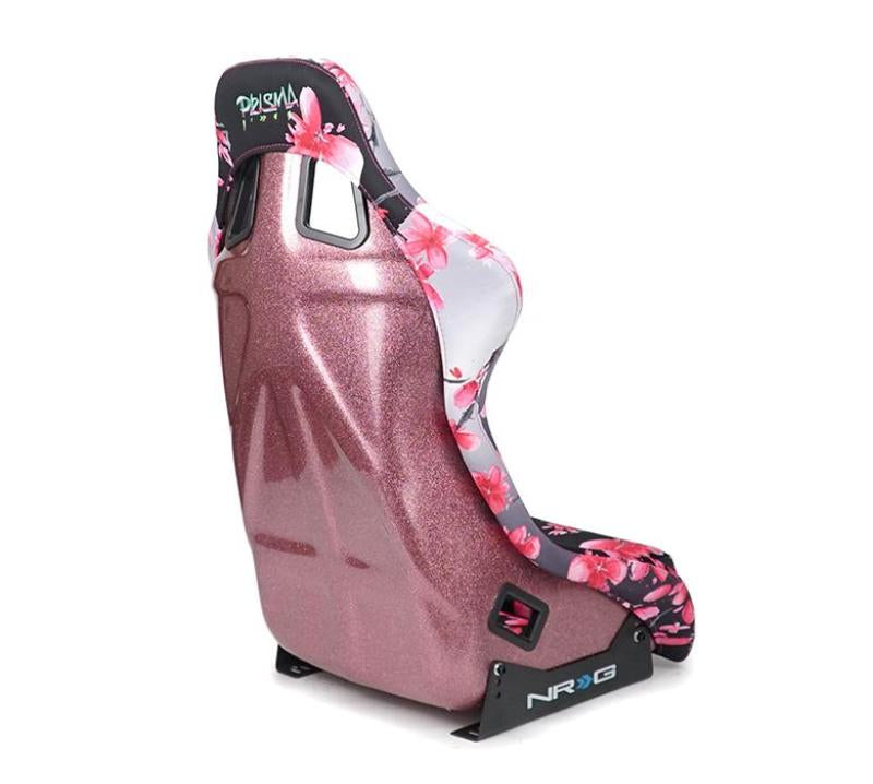 NRG FRP Bucket Seat PRISMA Japanese Cherry Blossom Edition W/ Pink Pearlized Back - Medium